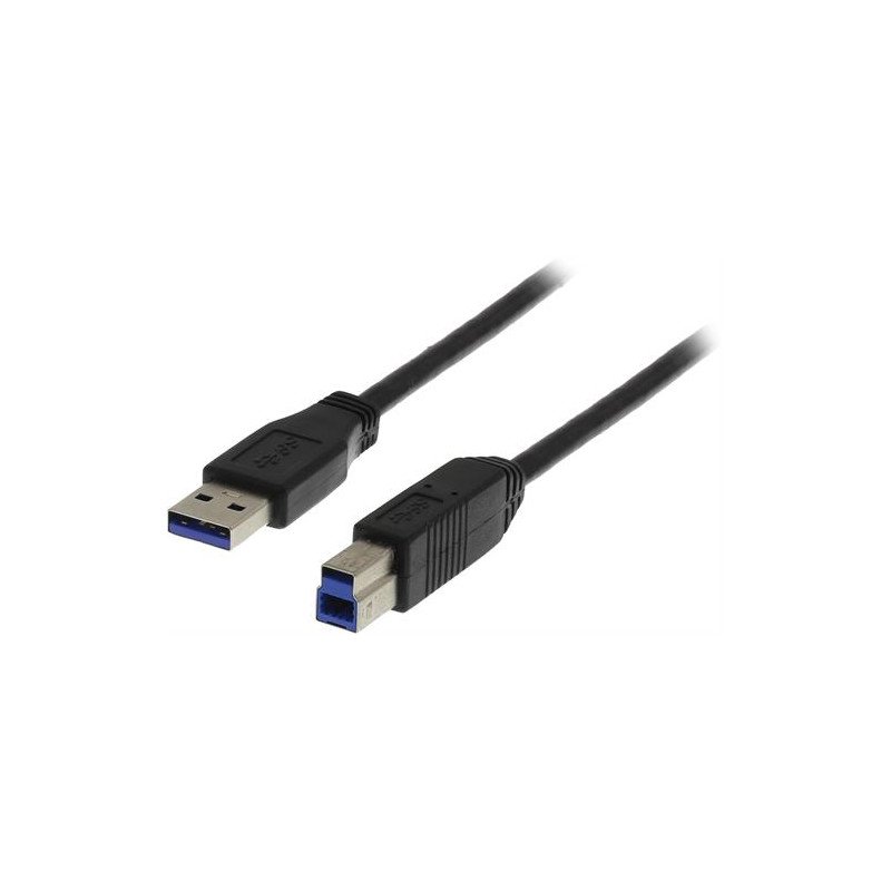 USB-kabel og USB-hubb - USB 3.0 kabel Typ A ha - Typ B ha 1m