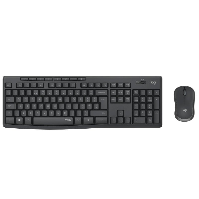 Tangentbord & datormus - Logitech MK295 Silent trådlöst tangentbord & mus black