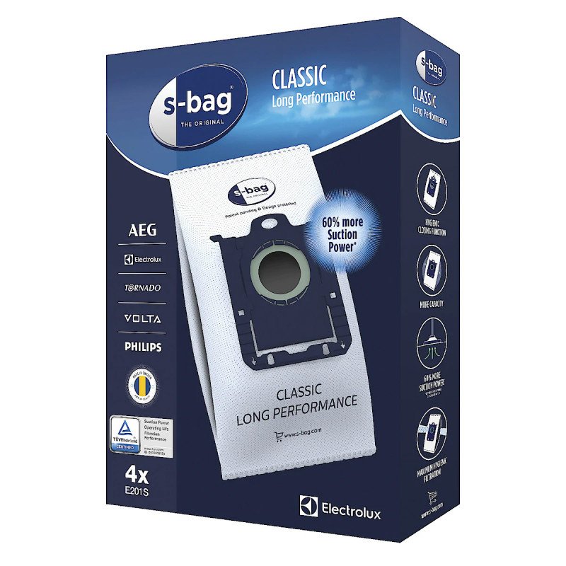 Dammsugare - Electrolux S-Bag E201S 4-pack dammsugarpåsar till Electrolux & Philips