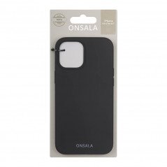 Skaller og hylstre - Onsala mobiletui til iPhone 12 og iPhone 12 Pro 6,1" i sort silikone