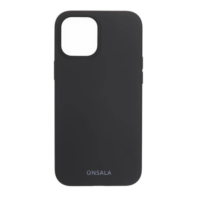 Skaller og hylstre - Onsala mobiletui til iPhone 12 og iPhone 12 Pro 6,1" i sort silikone