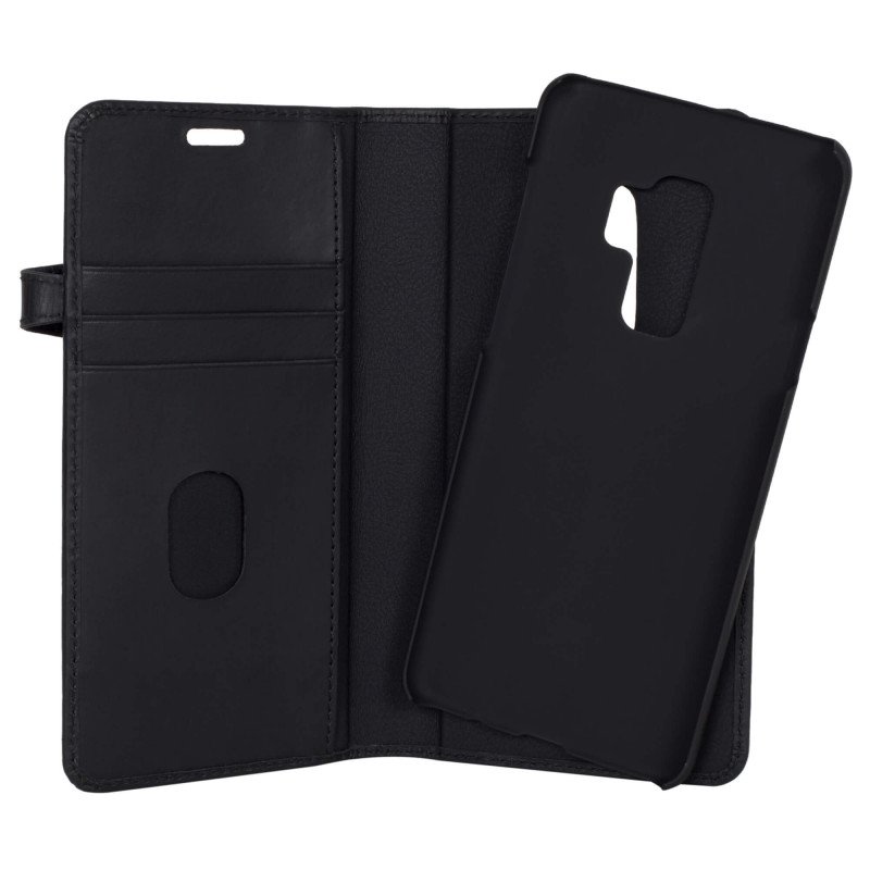 Skal och fodral - Buffalo Magnetiskt 2-i-1 Plånboksfodral i läder till Samsung Galaxy S9+ Plus