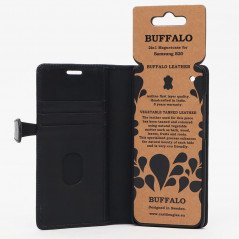 Mobiltillbehör - Buffalo Magnetiskt 2-i-1 Plånboksfodral i läder till Samsung Galaxy S20
