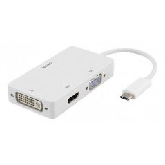USB-C Multiport til HDMI/DVI/VGA-adapter med 4K-understøttelse