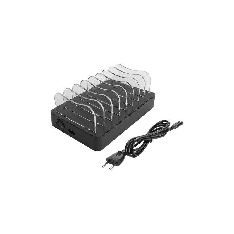 Opladere og kabler - Snabbladdande USB-laddstation för 8st enheter