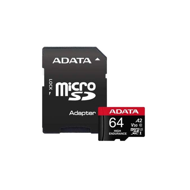 Memorycard - Adata 64 GB microSDXC + SDXC UHS-I U3 V30 A2 (Class 10)