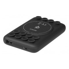 Portable batterier - Powerbank 5000 mAh med trådløs QI-opladning, der fastgøres til din telefon