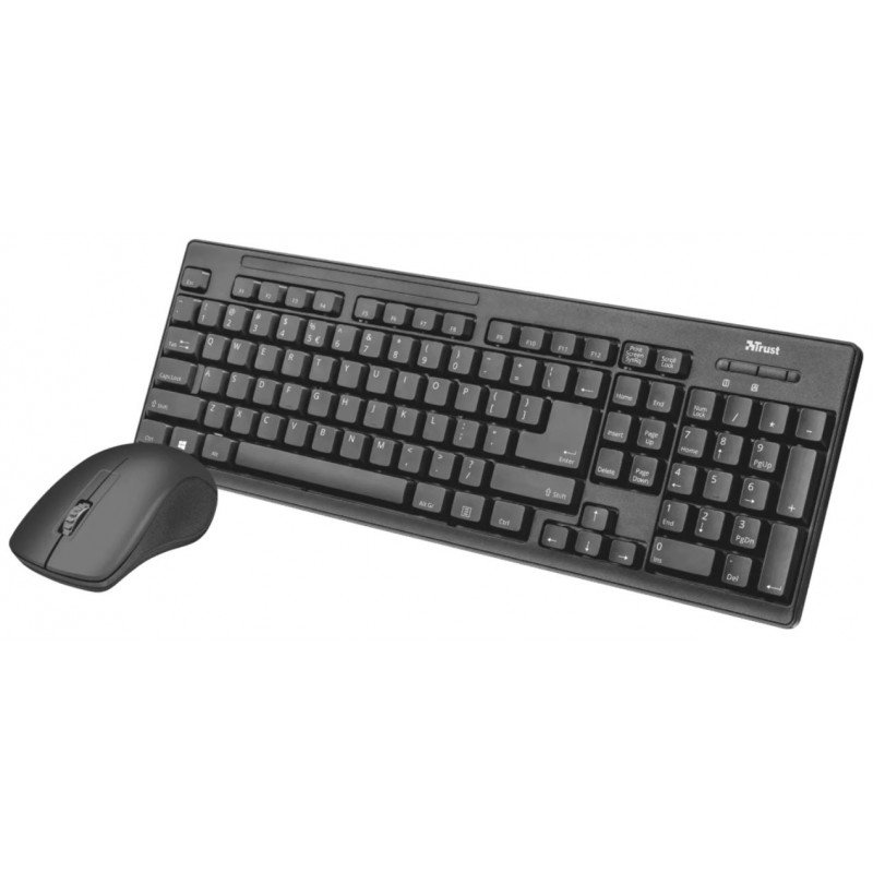 Tastaturer - Trust Ziva trådløst tastatur og mus