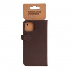 iPhone 13 - Buffalo Magnetiskt 2-i-1 Plånboksfodral i äkta läder till iPhone 13 Mini