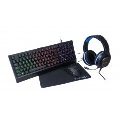 Paket tangentbord & mus gaming - GEAR4U Gaming Combo RGB 4-i-1 med USB+3.5mm