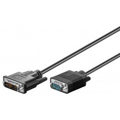 DVI till VGA kabel med full HD i flera längder