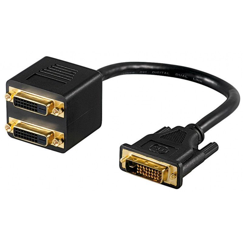 Screen Cables & Screen Adapters - DVI till 2x DVI-adapter