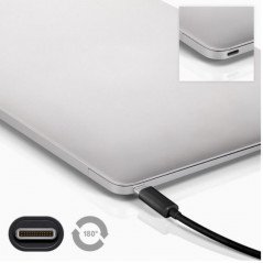 Ladd- & synkkabel USB-C till USB 3.0 förlängning med QC stöd
