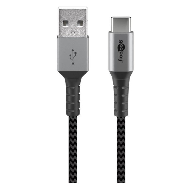 USB-C kabel - Laddkabel i textil USB-C till USB