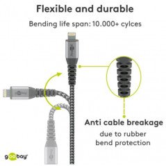 Chargers and Cables - Elegant & extra robust MFi-godkänd USB till Lightning iPhone-laddkabel