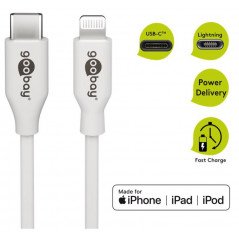 USB-C til Lightning-kabel MFi-Certificeret hvid