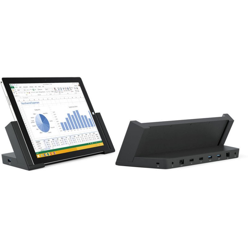 Tablet tilbehør - Dockningsstation till Microsoft Surface Pro 3 utan laddare (beg)