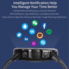Smartwatch - Denver IPS Smartwatch med fitnessfunktioner och hjärtfrekvens-sensor