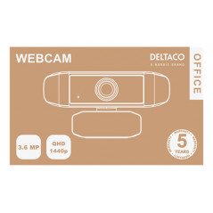 Webbkamera - Deltaco Webbkamera med 2K-Upplösning inkl stativ (Webcam)