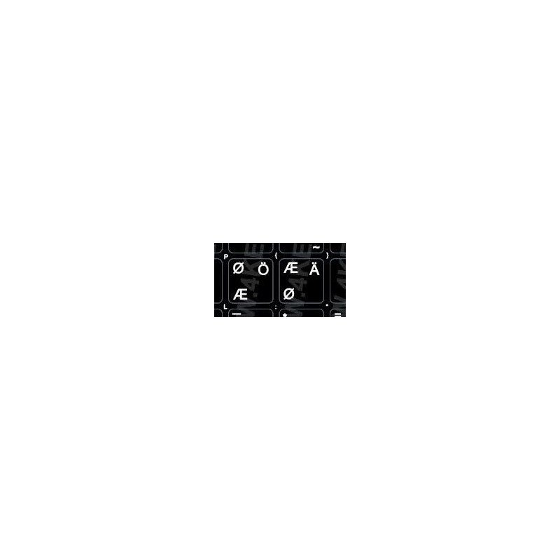 Övriga tillbehör - Klistermärken för tangentbord till nordisk layout (SE/DK/NO/FI) 5-keys, svart