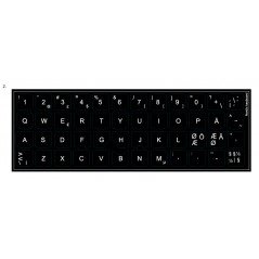 Klistermærker til nordisk (Lenovo) (DK/SE/NO/FI) tastatur, Black