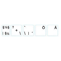 Övriga tillbehör - Klistermärken för konvertera tangentbord till svenska 5-keys, vit