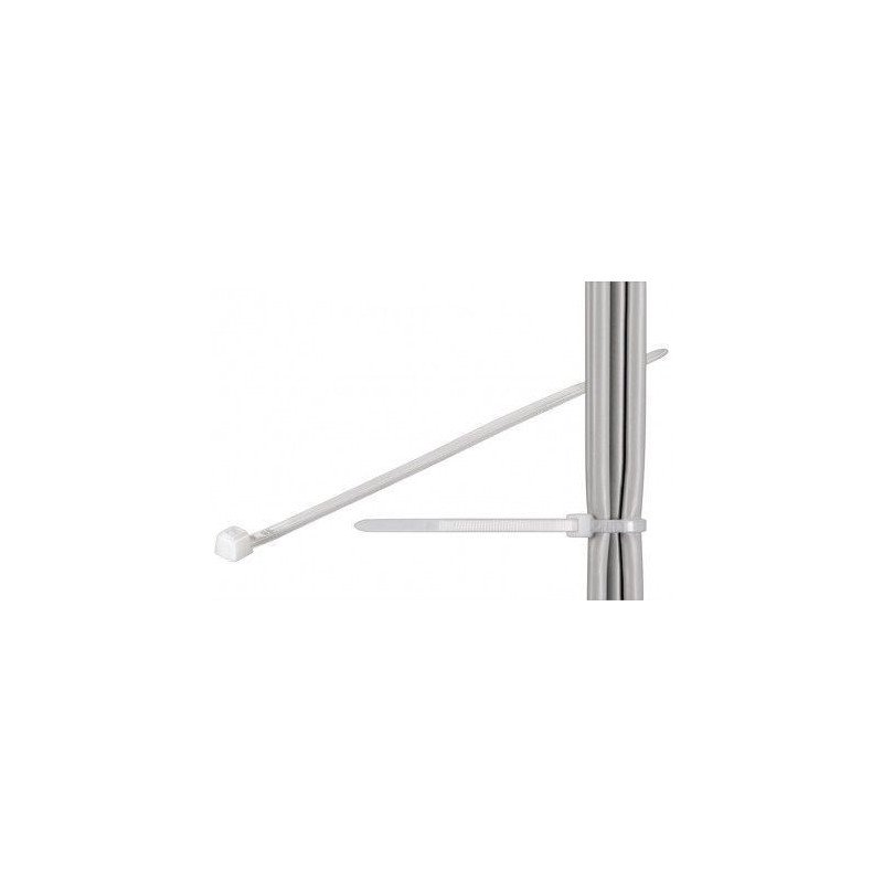 Cabelholder - Buntband 100-pack vitt (10 cm) Cable Tie