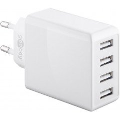 Opladere og kabler - Strømadapter til USB-oplader 3A, 4xUSB