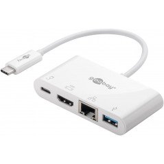 USB-C Multiport till HDMI/Ethernet/USB-A med USB-C 60 W Power Delivery