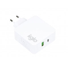 iiglo universalladdare till telefon och surfplatta USB-C Power Delivery & USB-A Quick Charge 3.0, upp till 48W total effekt