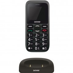 Mobiltelefon & smartphone - Denver 1,77" GSM mobiltelefon med stora siffror och SOS-knapp