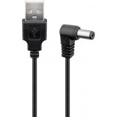 USB-adapter - Goobay USB till vinklad DC kabel för strömöverföring via USB-uttag