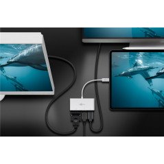 USB-C skærmadapter - Goobay USB-C Multiport til HDMI/VGA/DisplayPort