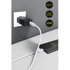 Chargers and Cables - Strömadapter med USB-C PD (Power Delivery) 25W, snabbladdning