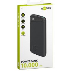 Portable batterier - Goobay 10.000 mAh hurtigopladende PowerBank-batteri med USB-C PD, QC 3.0