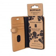 Preference Barry Gør gulvet rent Buffalo Magnetiskt 2-i-1 Plånboksfodral i äkta läder till iPhone XS...