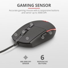 Paket tangentbord & mus gaming - Trust GXT 838 Azor Gaming RGB Combo med regnbågsbelysning