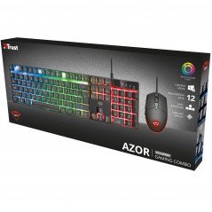Pakke med gamingtastatur og mus - Trust GXT 838 Azor Gaming RGB Combo med regnbuebelysning