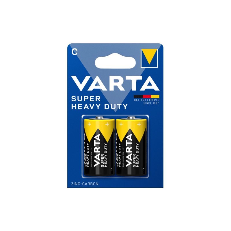Batteri - Varta Super Heavy Duty C-batterier R14 2-pack