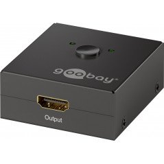 Skärmkabel & skärmadapter - Goobay manuell HDMI-switch för 2 enheter