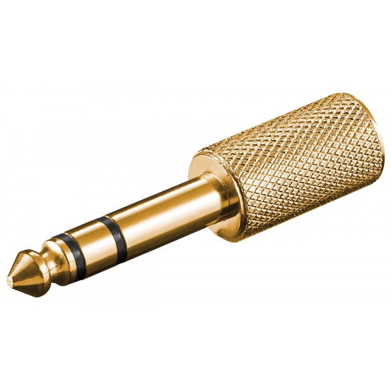 Ljudkabel & ljudadapter - Goobay headphone-adapter 3.5 mm till 6.3 mm, guldpläterad