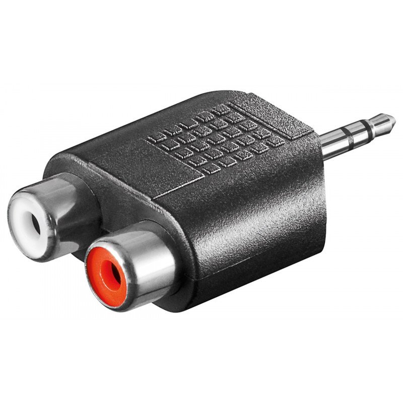 Audio cable and adapter - 3.5 mm till 2x RCA AUX adapter