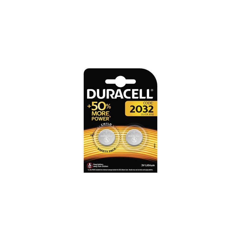 Batterier & batteri tester - Duracell CR2032 knappcellsbatterier 2-pack