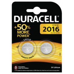 Duracell CR2016 knappcellsbatterier 2-pack