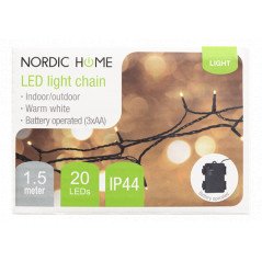 Ljusslingor - Nordic Home LED ljusslinga, 1,5m 20st LED och timerfunktion