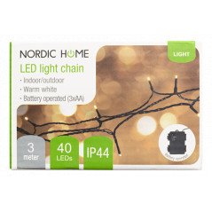 Ljusslingor - Nordic Home LED ljusslinga, 3m 40st LED och timerfunktion