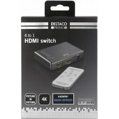 Skärmkabel & skärmadapter - Deltaco HDMI-switch 4-till-1, 1080p/120Hz 4K/30Hz