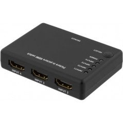 Deltaco HDMI-switch 4-till-1, 1080p/120Hz 4K/30Hz