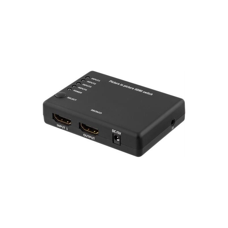 Skærmkabel & skærmadapter - Deltaco HDMI-switch 4-till-1, 1080p/120Hz 4K/30Hz