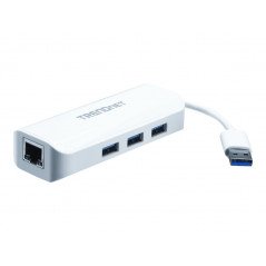 TRENDnet Gigabit USB 3.0-nätverkskort med USB-hubb